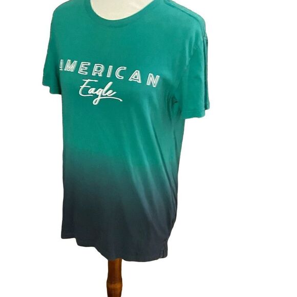 American Eagle Green Ombré T-Shirt  S - Picture 5 of 7